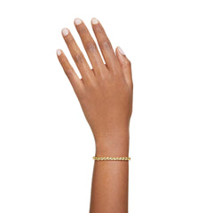 Swarovski Tennis Matrix Bracelet Yellow Gold Plated with Yellow Stones