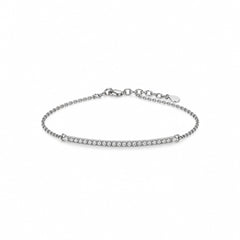 Bracciale Mirco Visconti Con Barrettina in Oro Bianco 18 KT e Diamanti Naturali Z678
