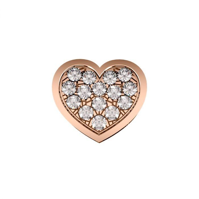 Charm Elements Cuore in Oro Rosa e Diamanti 0,05 ct DCHF9209.005