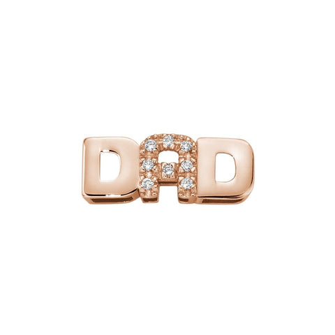 Elements DAD Grande in Oro Rosa 18 KT e Diamanti