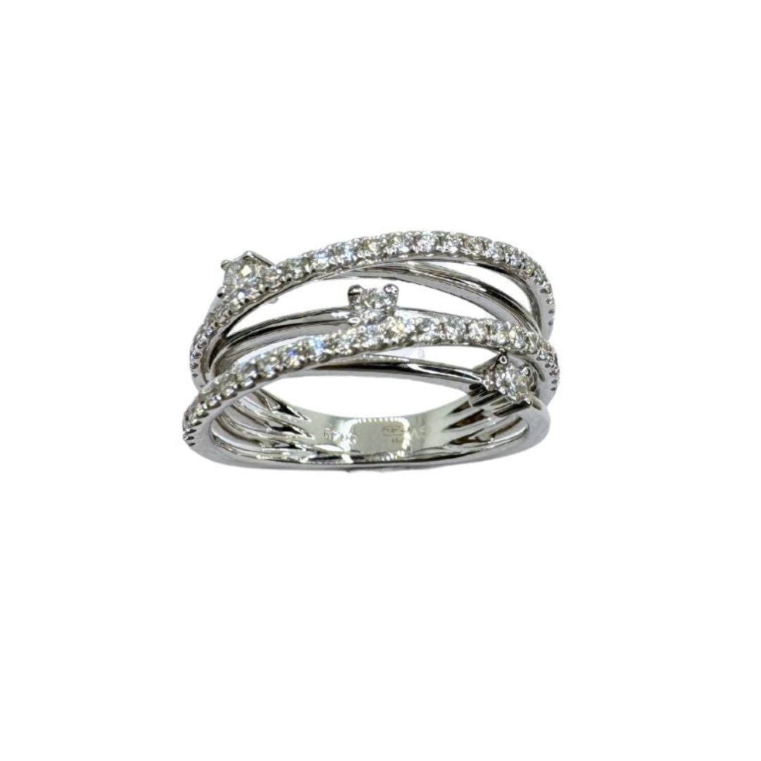 Anello Giorgio Visconti Fantasia in Oro Bianco e Diamanti ABX15841