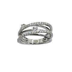 Anello Giorgio Visconti Fantasia in Oro Bianco e Diamanti ABX15841