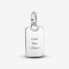 Charm Pandora Pendente Medaglia Rettangolare 398611C00