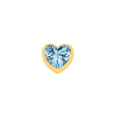 Charm Elements Corazon Piccolo in Oro Giallo e Topazio Azzurro ECY13306