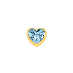 Charm Elements Corazon Piccolo in Oro Giallo e Topazio Azzurro ECY13306