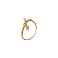 Anillo de serpiente Milor Gold Contrarié en oro 375 con superficie mecanizada