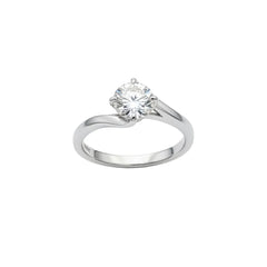 Anello Solitario Iannelli Valentino in Oro Bianco 18 KT con Diamante Naturale ct. 0,50 IGI ANXBR05