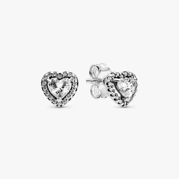 Orecchini Pandora Cuori In Rilievo Bianco 298427C01