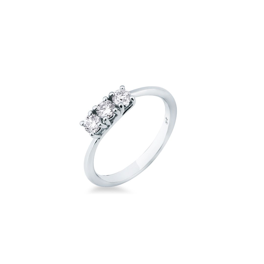 Mirco Visconti Trilogy Ring in White Gold and Diamonds