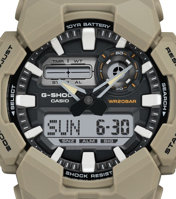 Reloj de resina color arena para hombre G-Shock serie GA-010