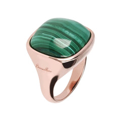 Anello Bronzallure In Golden Rosè E Malachite WSBZ00977GM-50