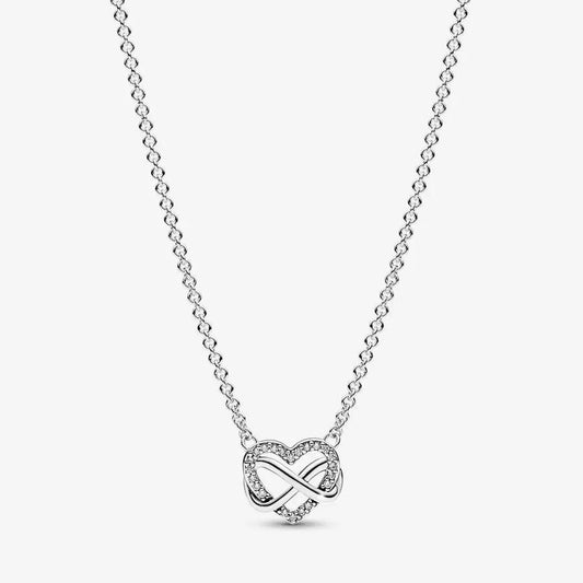 Collana Pandora Cuore Infinito Pietre Luminose