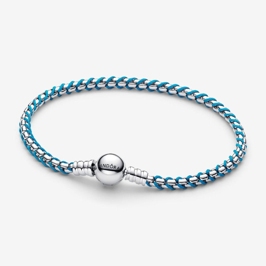 Pandora Turquoise Woven Fabric Bracelet