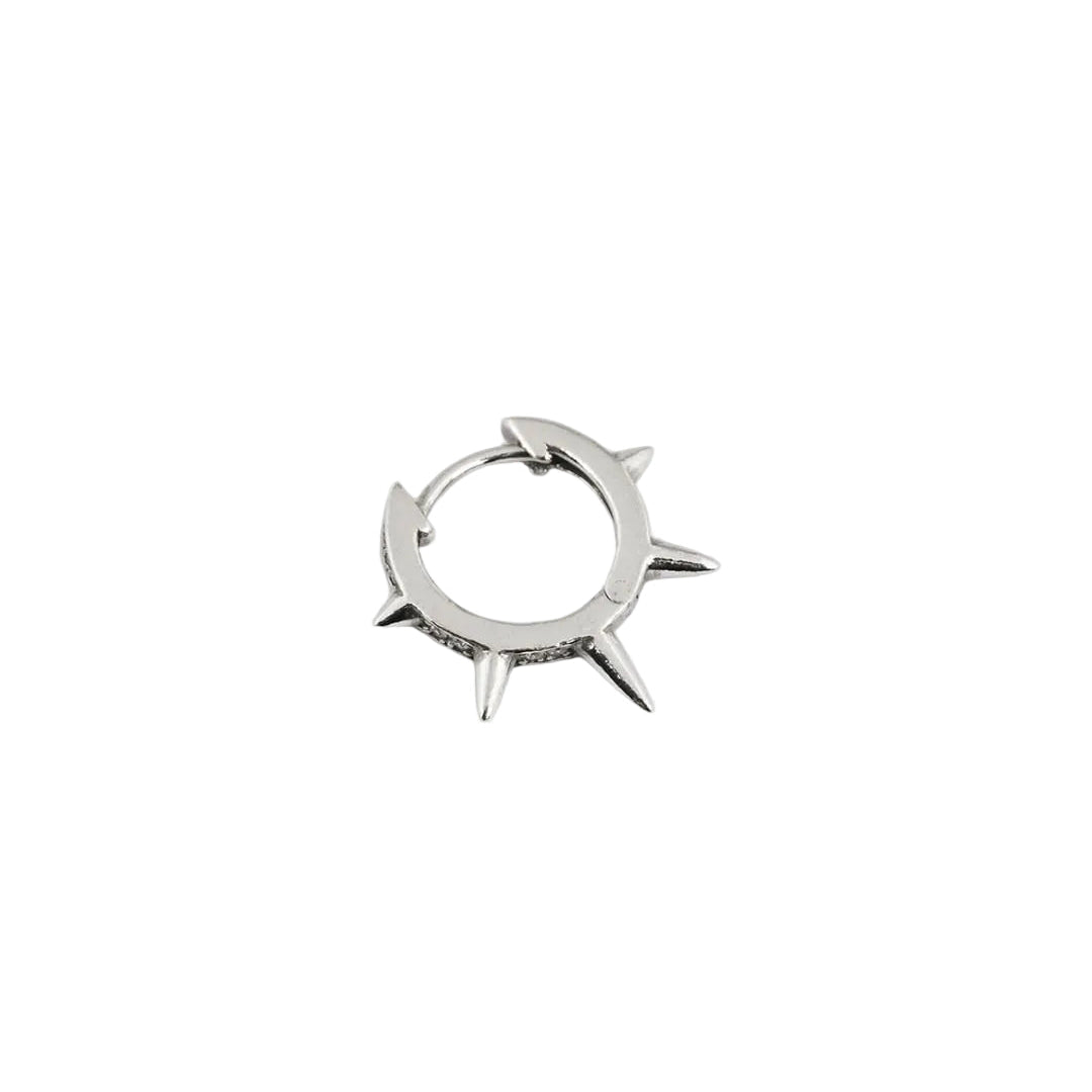 Nove25 Single Hoop Multispike Earring with Cubic Zirconia