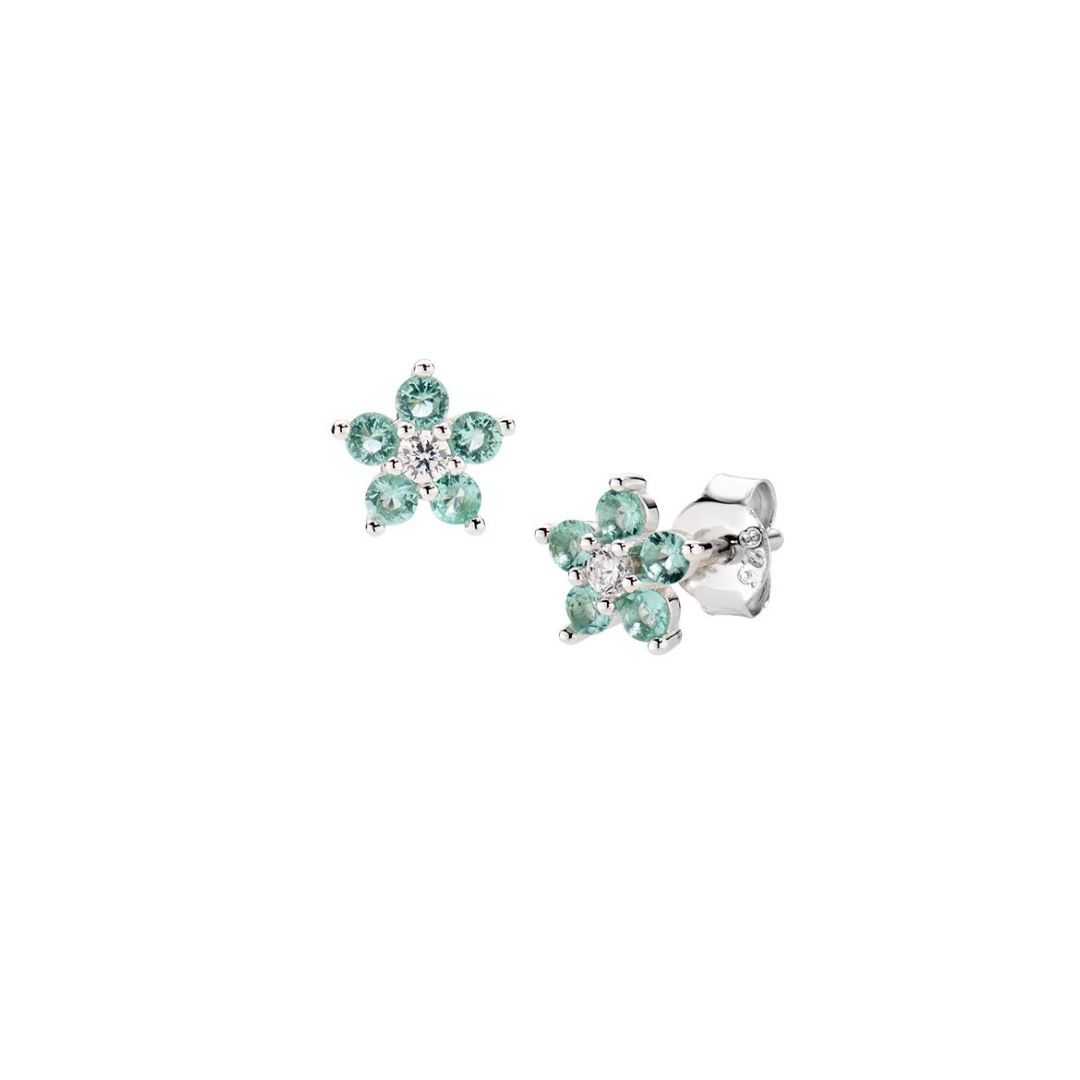 Orecchini Amen Fiore Con Petali Verde Acqua ESTEBVAB