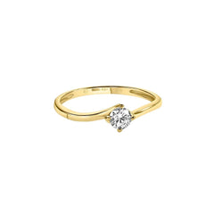 Stroili Claire Solitaire Ring Yellow Gold Cubic Zirconia 1412100