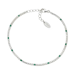 Bracciale Amen Tennis Mania Con Zirconi Colorati E Bianchi Alternati BT1B7B