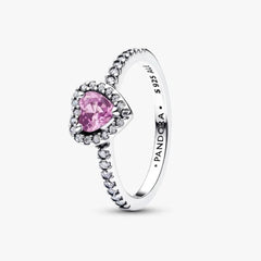 Anello Pandora Cuore in Rilievo Viola