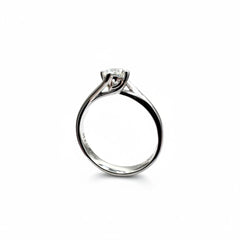Anello Solitario Iannelli Valentino in Oro Bianco 18 KT con Diamante Naturale ct. 0,50 IGI ANXBR05