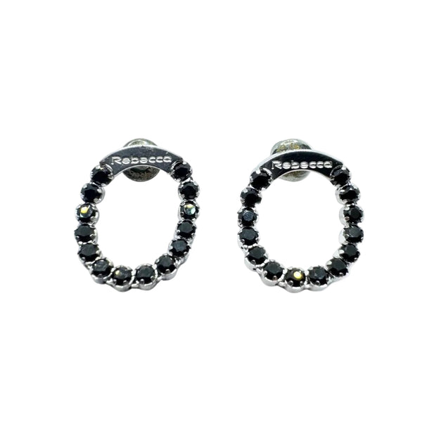 Orecchini Rebecca Diana in Argento con Zirconi Neri SDIONB01
