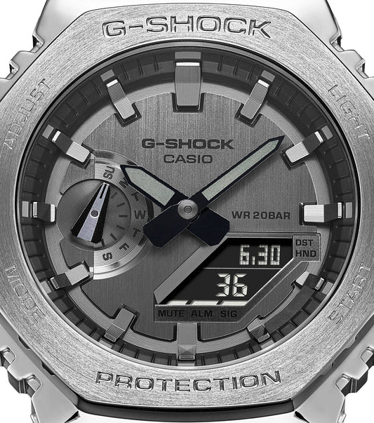 G-Shock Watch with Steel Case and Black Silicone Strap