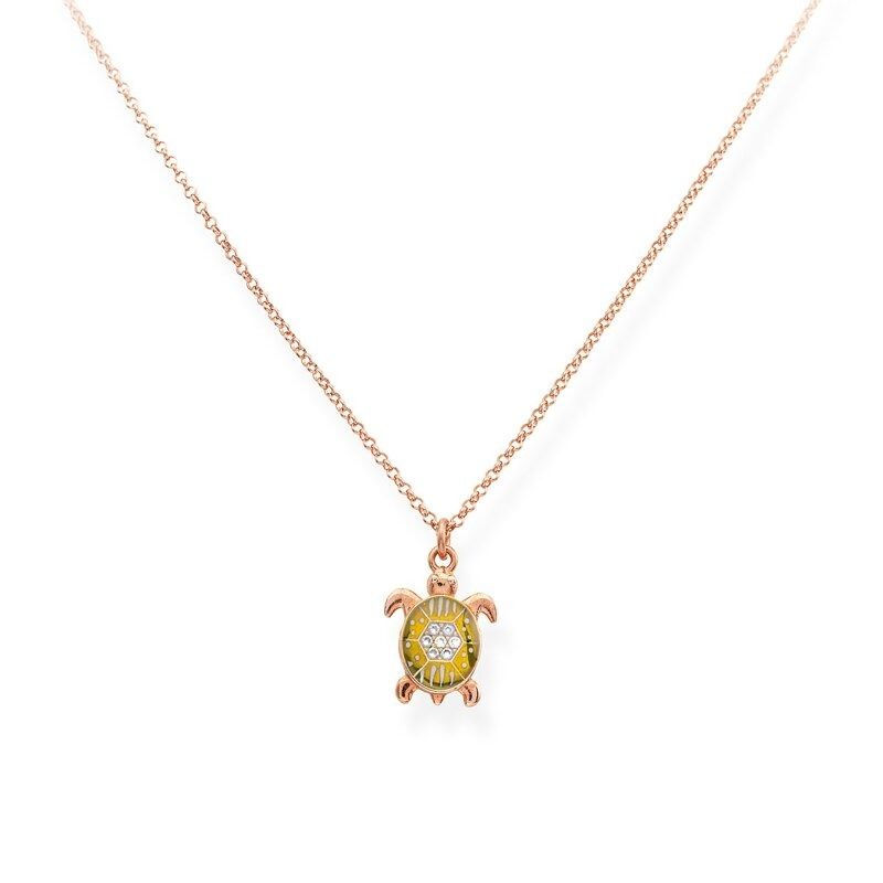 Collana Versari Tartaruga Smaltata Gialla C048