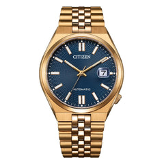 Orologio Citizen Tsuyosa 60 40mm Automatico Quadrante Blu Placcato Oro Rosa NK0023-57L