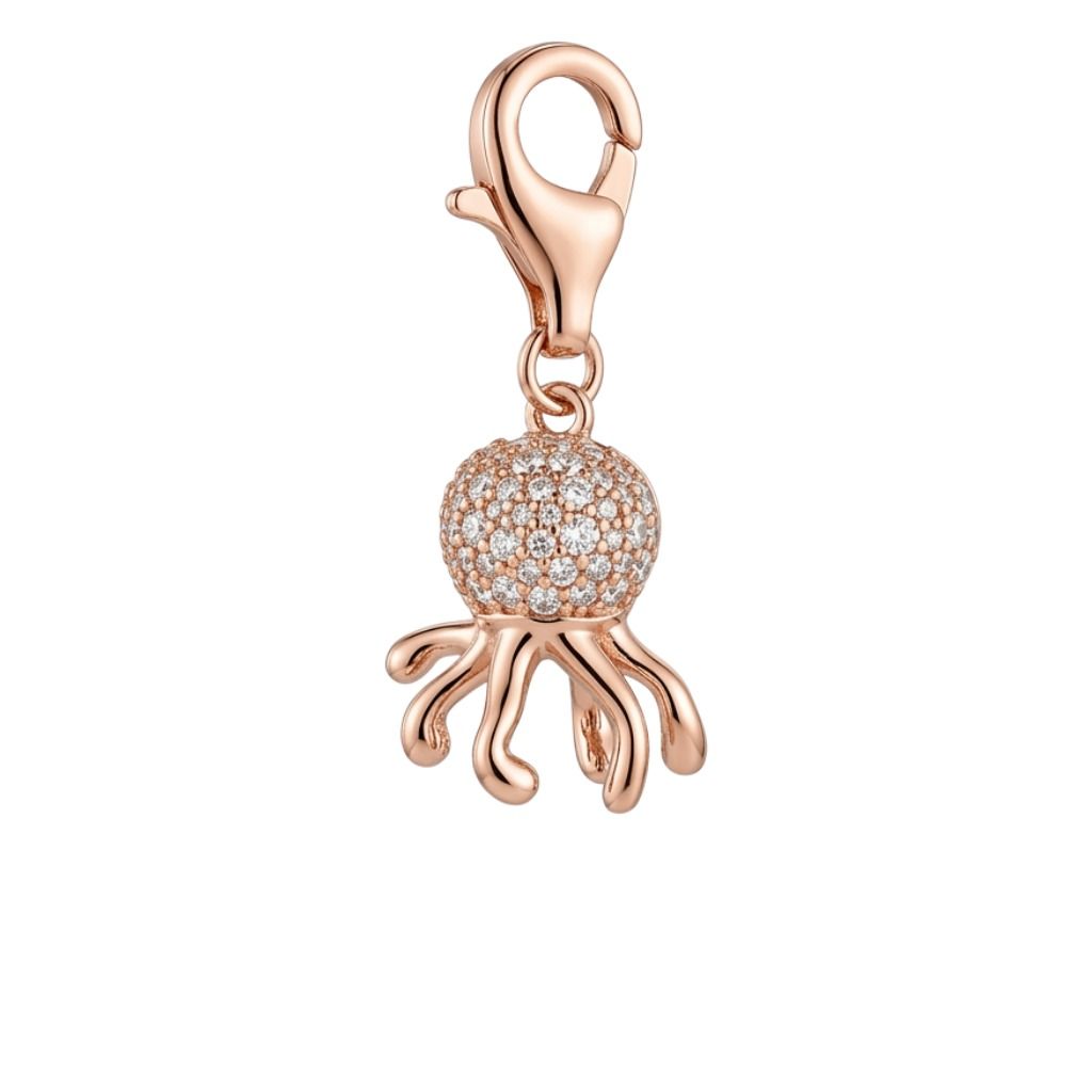 Bronzallure LUCKY CHARM - Ciondolo Polpo con Pavé di Cubic Zirconia WSBZ02673.OCT