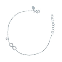 Bracciale Mirco Visconti con Infinito in Oro Bianco 18 KT e Diamanti Naturali Z550/10