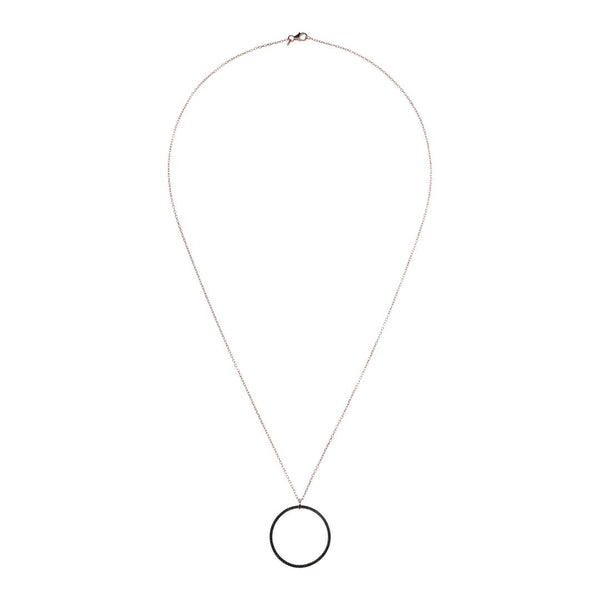 Collana Bronzallure Con Pendente A Cerchio Di Spinello Nero WSBZ01265.BS
