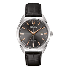 Reloj automático Bulova Sutton con correa de cuero para hombre