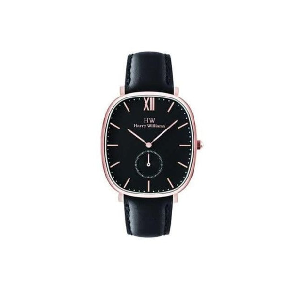 Reloj de cuero negro Harry Williams