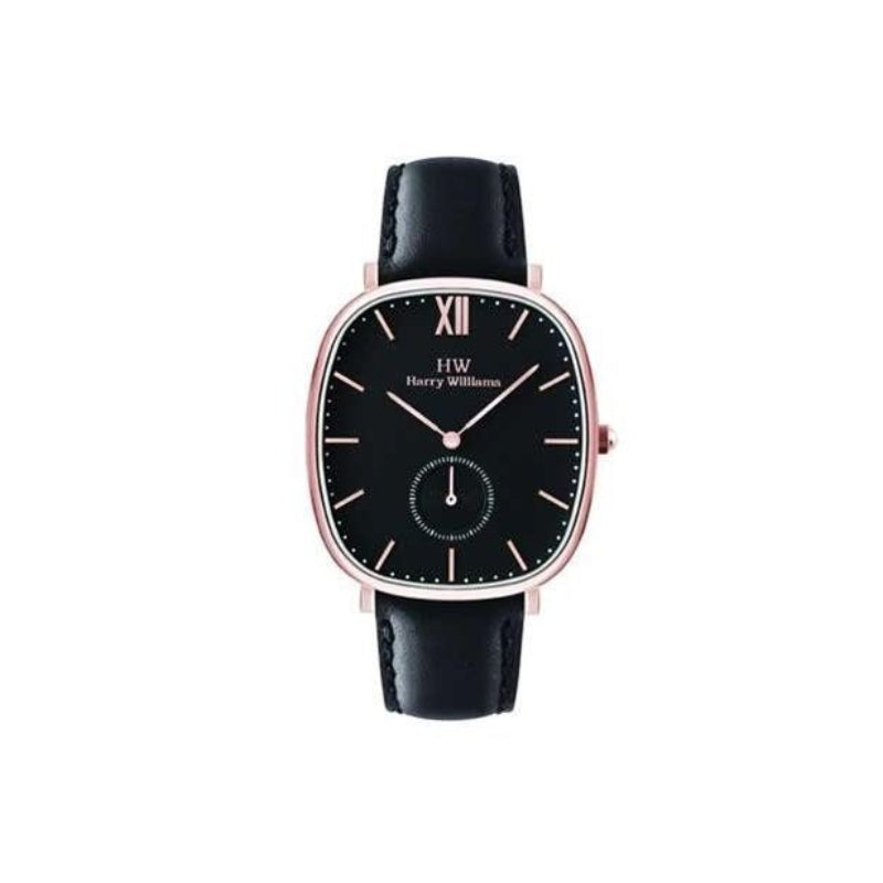 Harry Williams Black Leather Watch