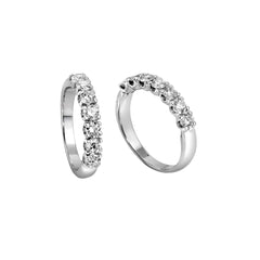 Anello Giorgio Visconti Veretta ad 11 Pietre in Oro Bianco con Diamanti -
