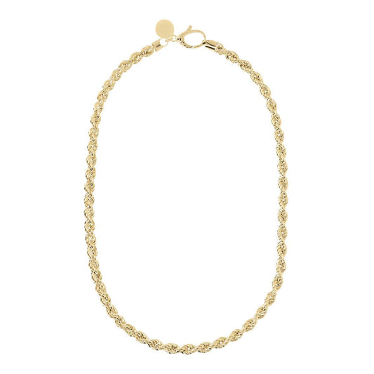 Collar etrusco con cadena con textura de cuerda