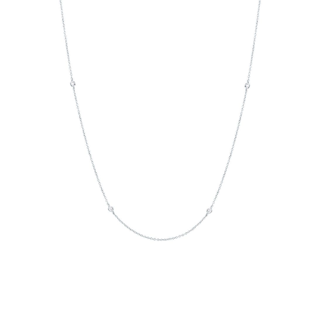Collar Mirco Visconti de oro blanco con diamantes intercalados