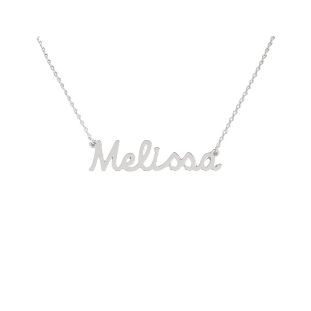 Collana Nome Melissa In Acciaio 316 -