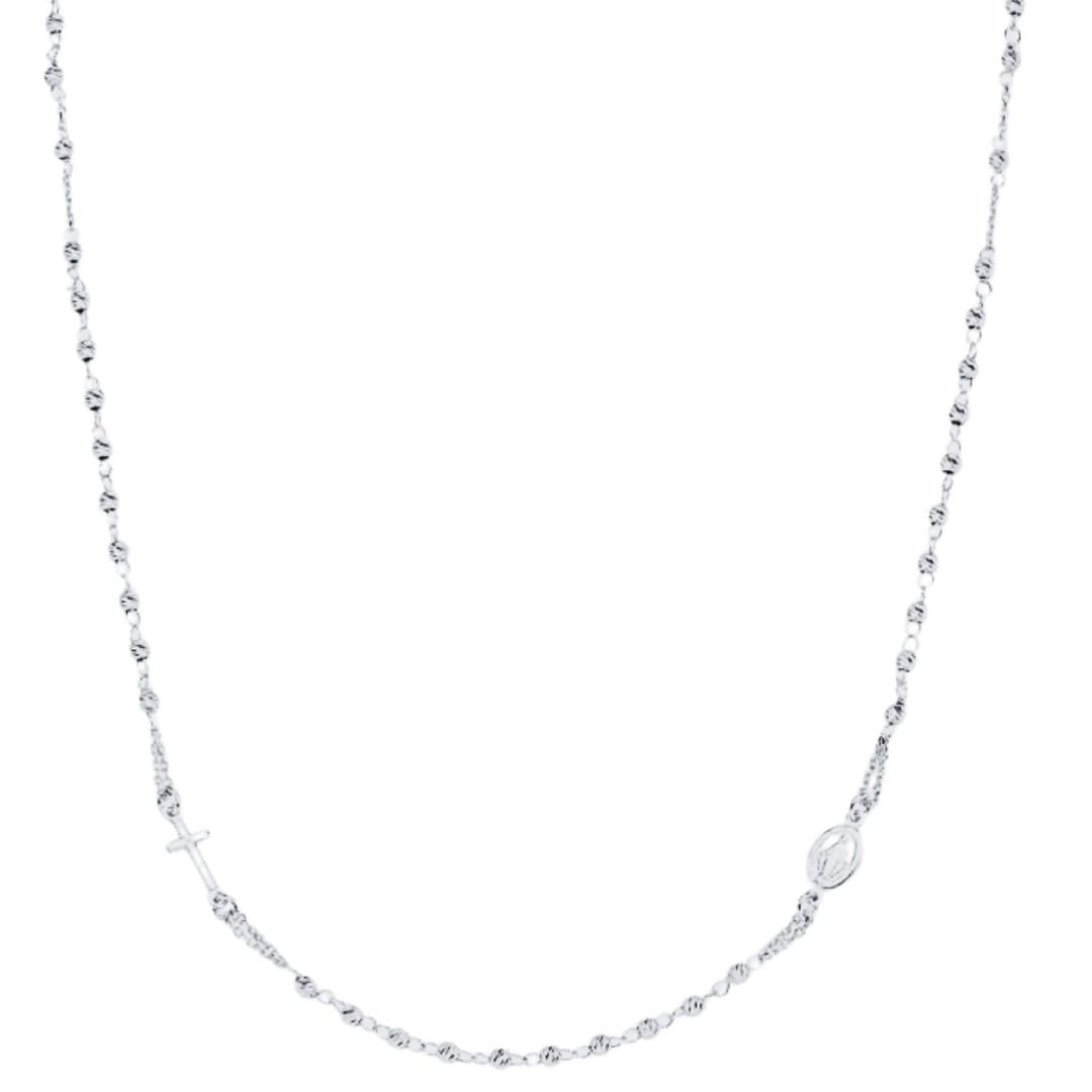 Amen Rosary Necklace with Diamond Beads
