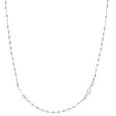 Amen Rosary Necklace with Diamond Beads