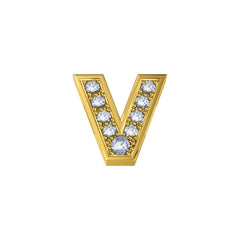 Charm Lettera V Elements in Oro Giallo e Diamanti 0,02 ct ECF10430V.002