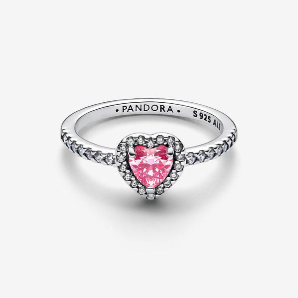 Anello Pandora Cuore In Rilievo Rosa 198421C03