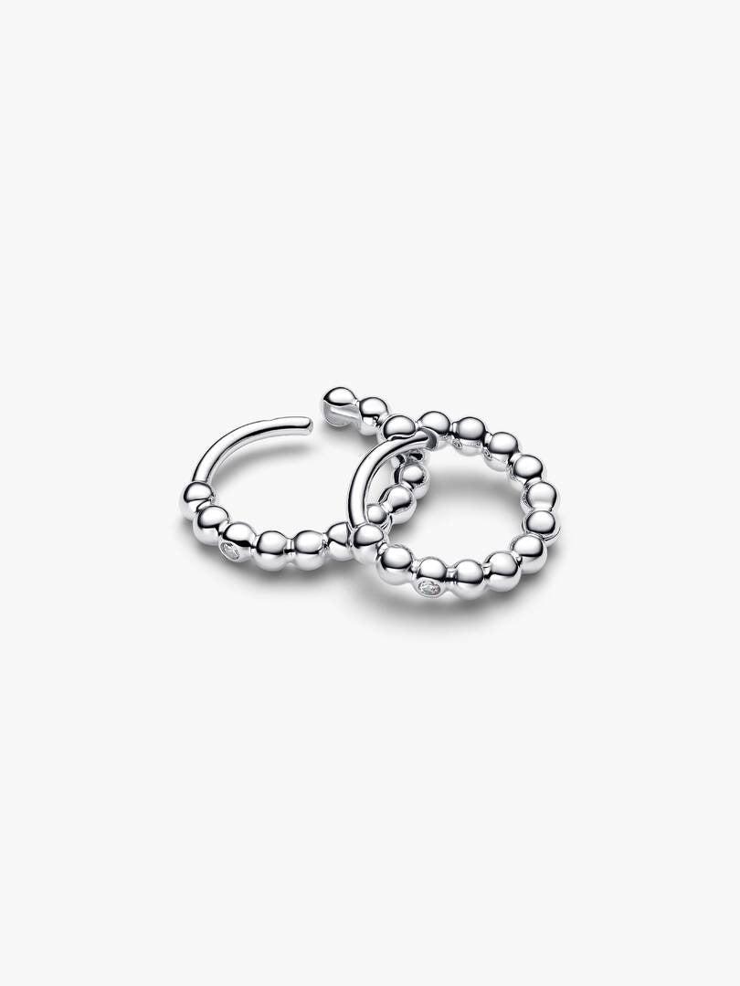 Orecchini Pandora Cerchi Piccoli Sfere Con Punto Luce 294823C01