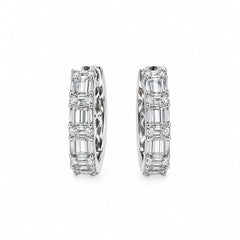 Orecchini Iannelli Handmade Cerchi in Oro Bianco 18 KT e Diamanti Naturali ORCR7