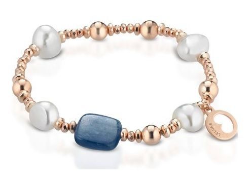 Bracciale Lelune in Argento Rosè con Perle e Madreperla