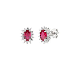 Amen Mini Royal Lady Earrings with Colored Zircon