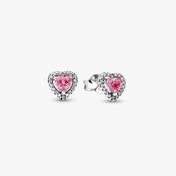 Pandora Rose Gold Raised Heart Earrings 298427C02