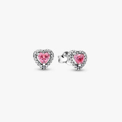 Orecchini Pandora Cuore In Rilievo Rosa 298427C02