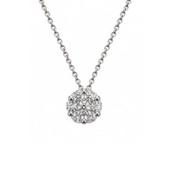 Collana Iannelli Handmade Fiore Magic in Oro Bianco 18 KT e Diamanti Naturali GCMAG30