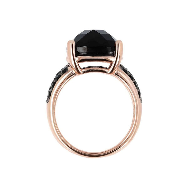 Anello Bronzallure Preziosa Con Onice Nero