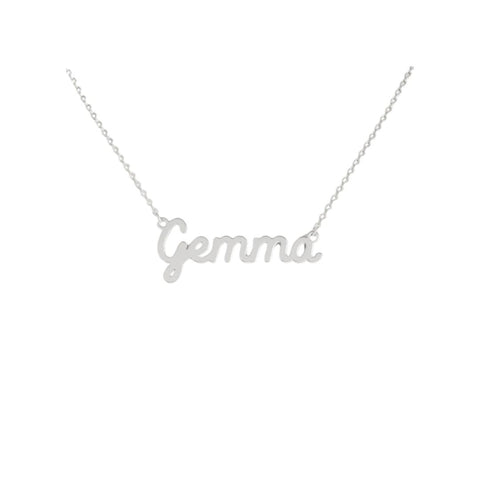 Collana Nome Gemma In Acciaio 316